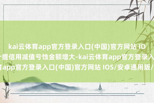 kai云体育app官方登录入口(中国)官方网站 IOS/安卓通用版/手机版计提信用减值亏蚀金额增大-kai云体育app官方登录入口(中国)官方网站 IOS/安卓通用版/手机版