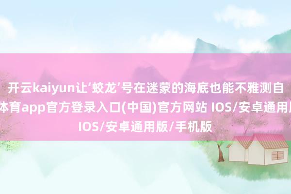 开云kaiyun让‘蛟龙’号在迷蒙的海底也能不雅测自如-kai云体育app官方登录入口(中国)官方网站 IOS/安卓通用版/手机版