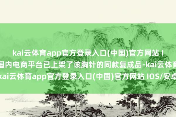 kai云体育app官方登录入口(中国)官方网站 IOS/安卓通用版/手机版国内电商平台已上架了该胸针的同款复成品-kai云体育app官方登录入口(中国)官方网站 IOS/安卓通用版/手机版