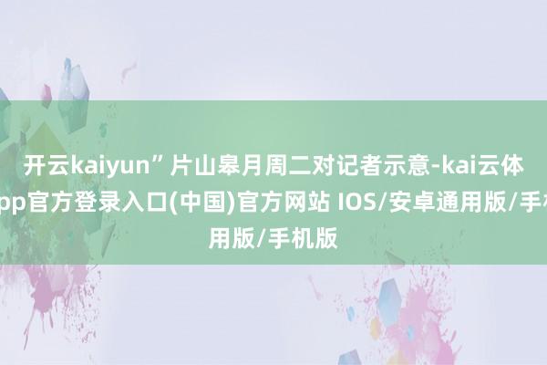 开云kaiyun”片山皋月周二对记者示意-kai云体育app官方登录入口(中国)官方网站 IOS/安卓通用版/手机版